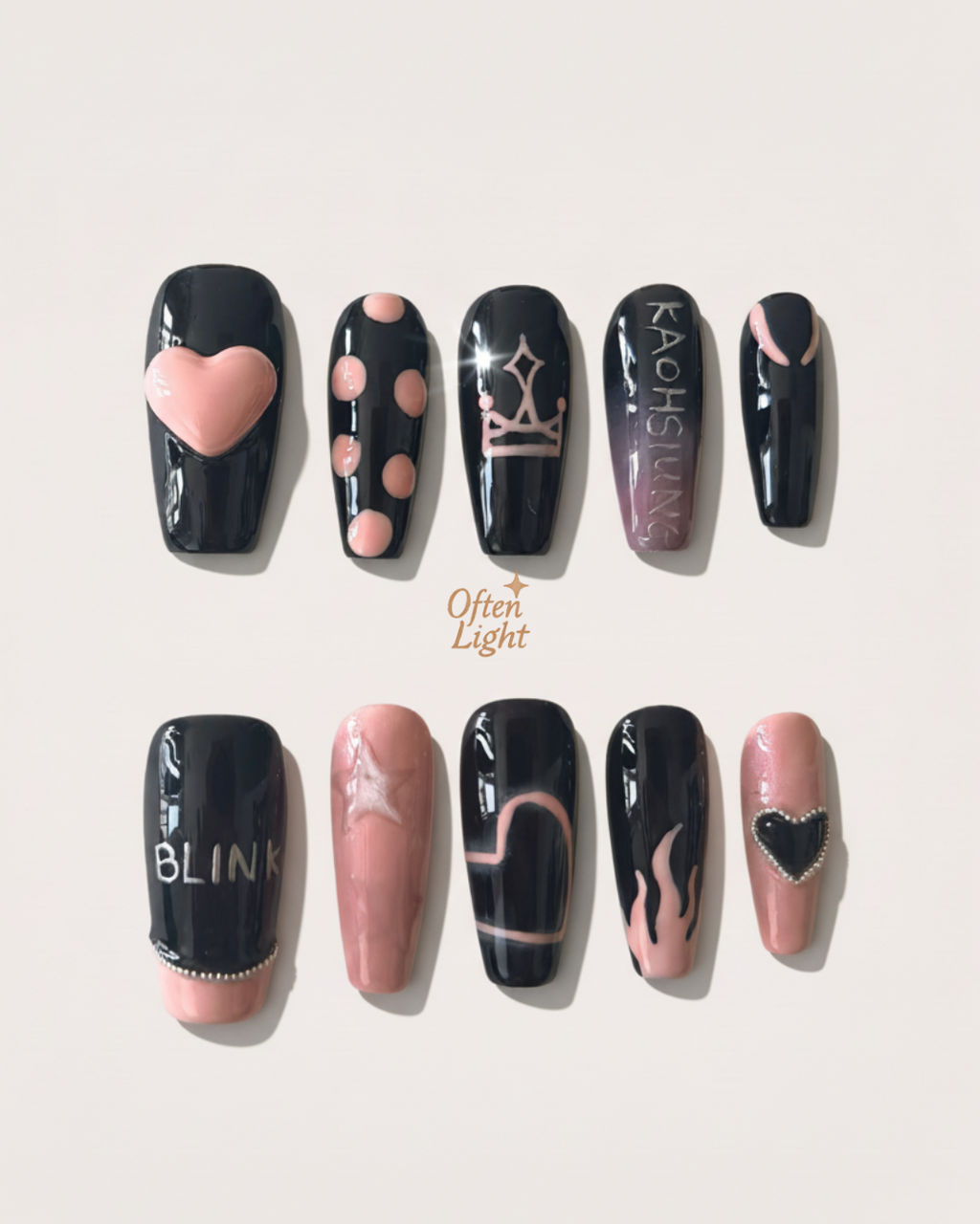 Blink限定團款-🖤PINK THRONE🩷 杏仁甲