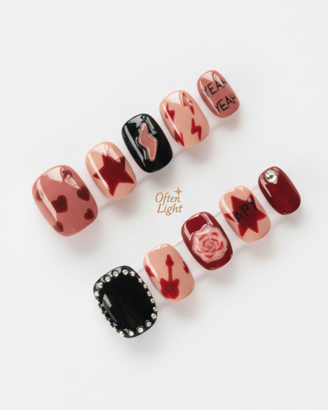 Blink限定個人款-🖤Rosé APT靈感款🩷 豆豆甲