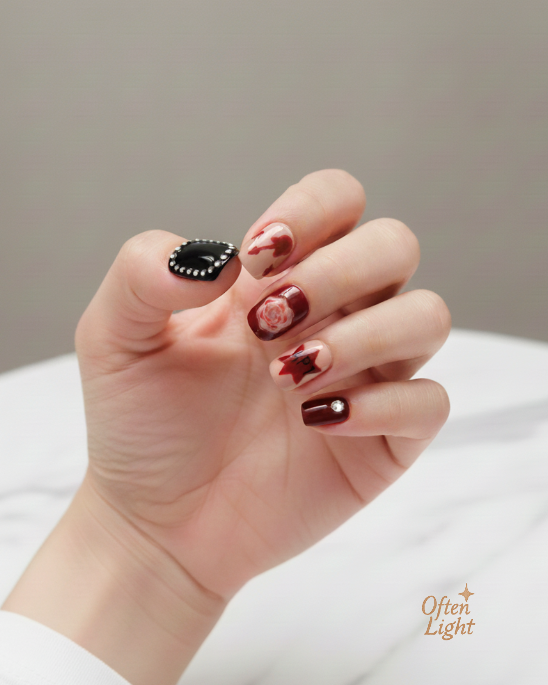 Blink限定個人款-🖤Rosé APT靈感款🩷 豆豆甲