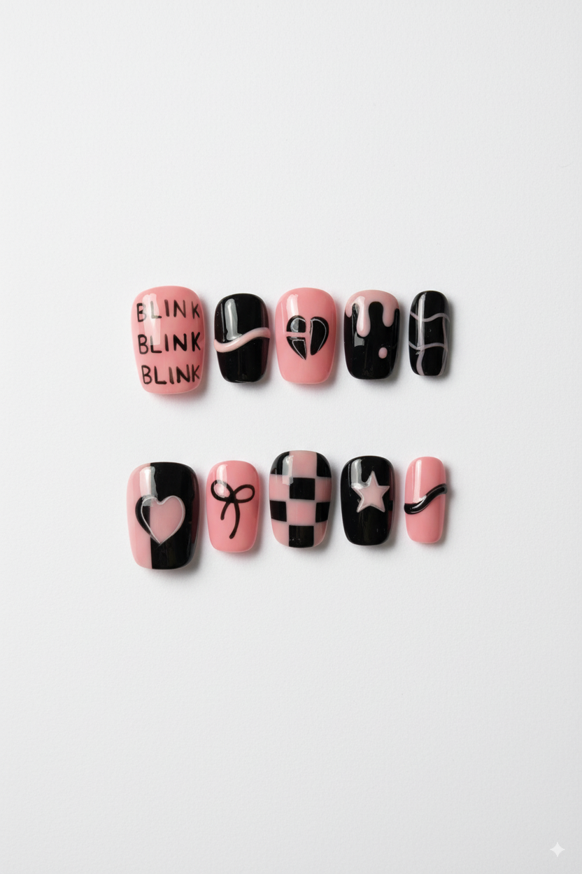 Blink限定團款-🖤Sugar Heart 🩷 豆豆甲