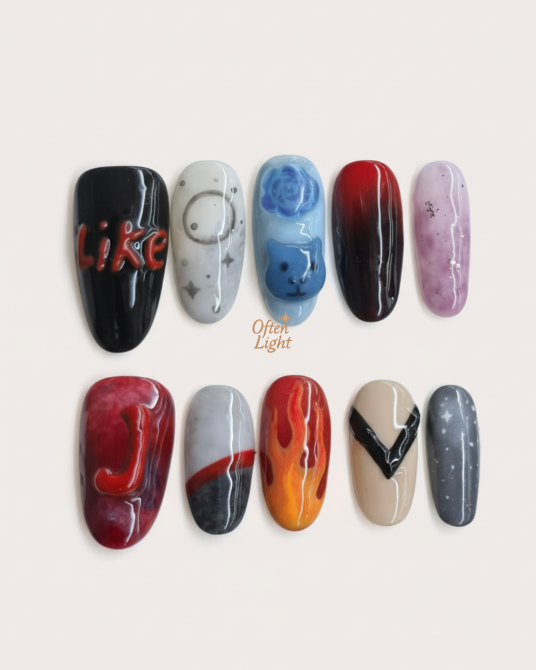 Blink限定個人款-🖤Jennie靈感款🩷 杏仁甲