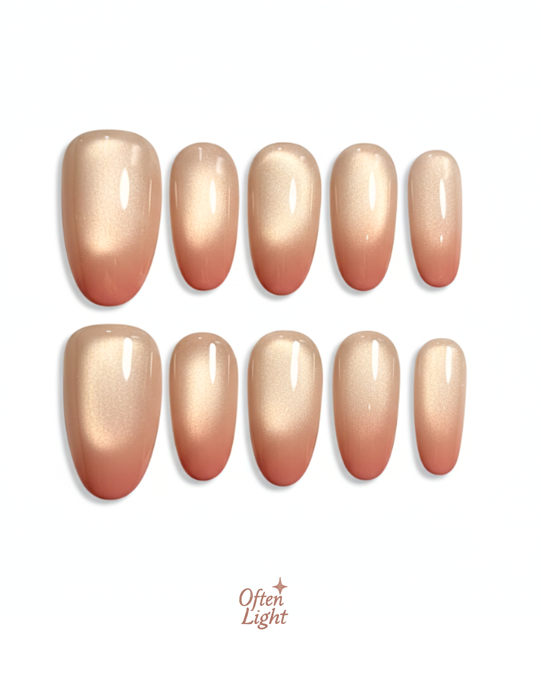 蜜桃法式 杏仁甲